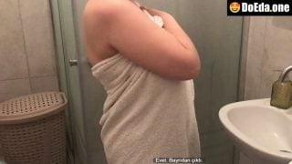 Banyo Sonrası Namuslu Eniştemi Krem Sürme Bahanesiyle Baştan Çıkartıp Azdırdım